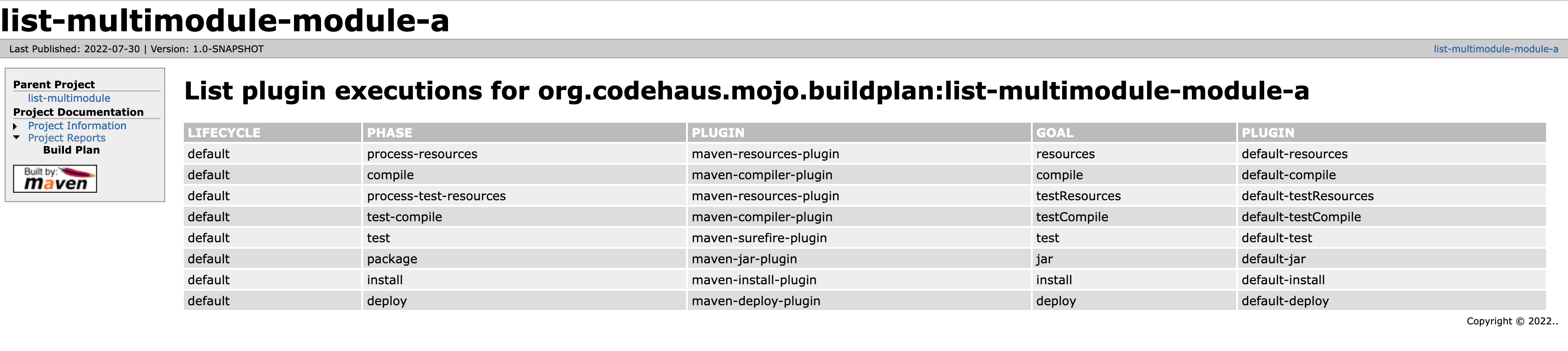 buildplan report example